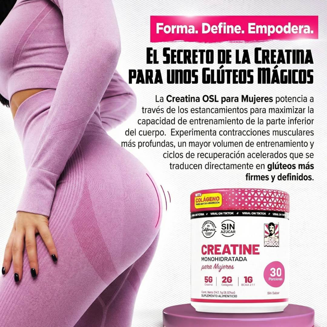 Old School Labs™: Creatina Monohidratada para mujeres