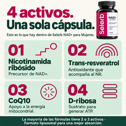Suplemento Selerb Nad+ Mujer 90 capsulas