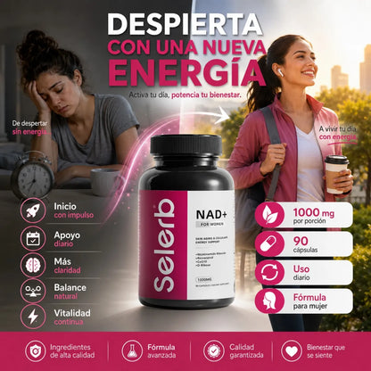 Suplemento Selerb Nad+ Mujer 90 capsulas