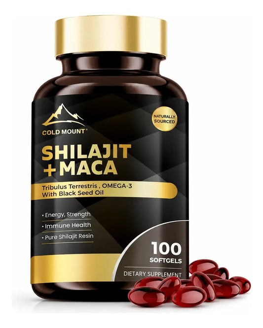 Suplemento Shilajit + Maca 100 capsulas