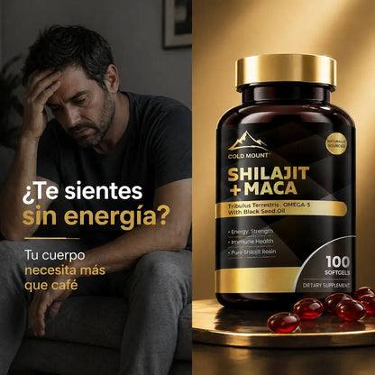 Suplemento Shilajit + Maca 100 capsulas