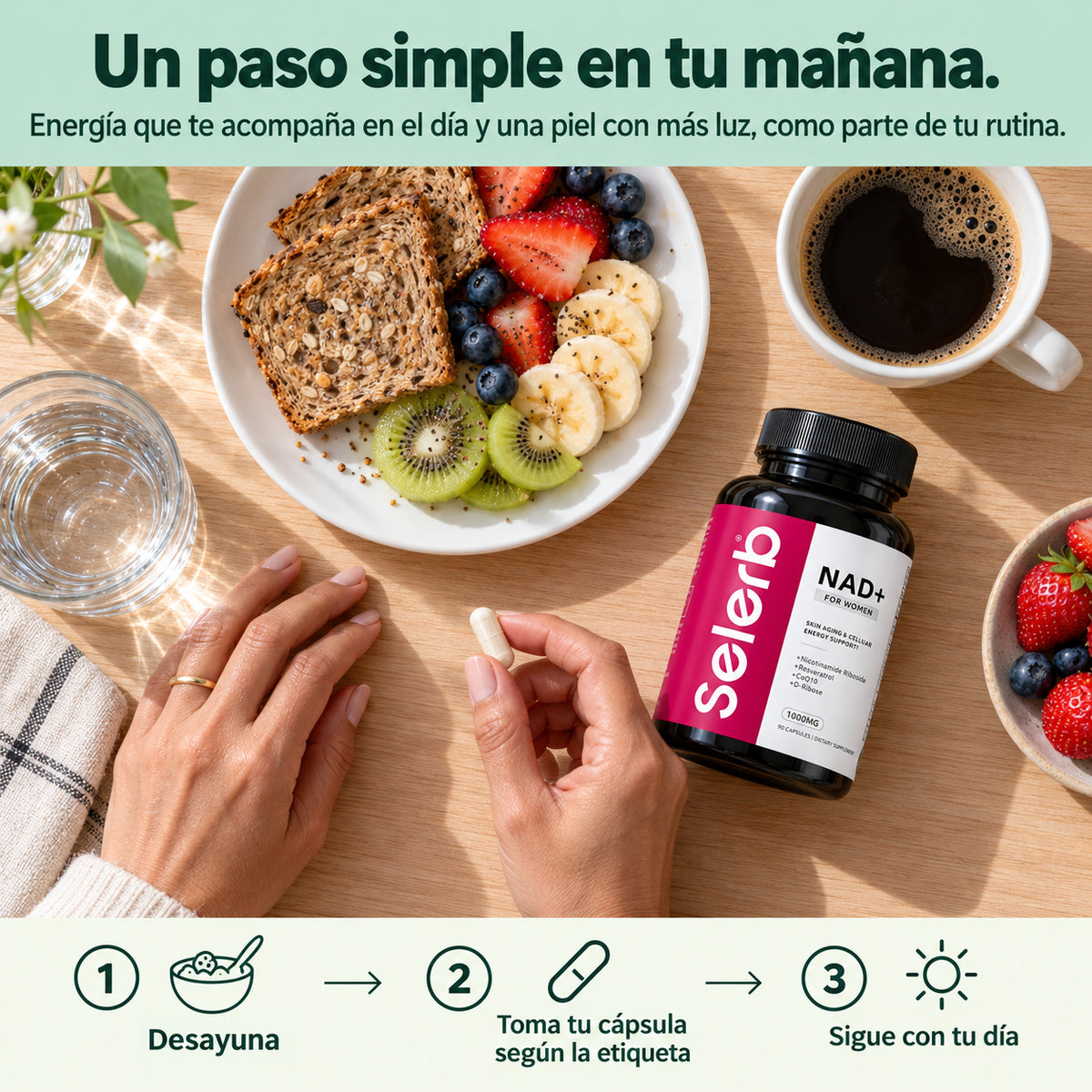 Suplemento Selerb Nad+ Mujer 90 capsulas