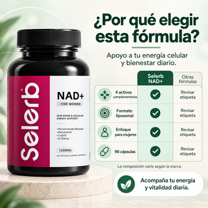 Suplemento Selerb Nad+ Mujer 90 capsulas