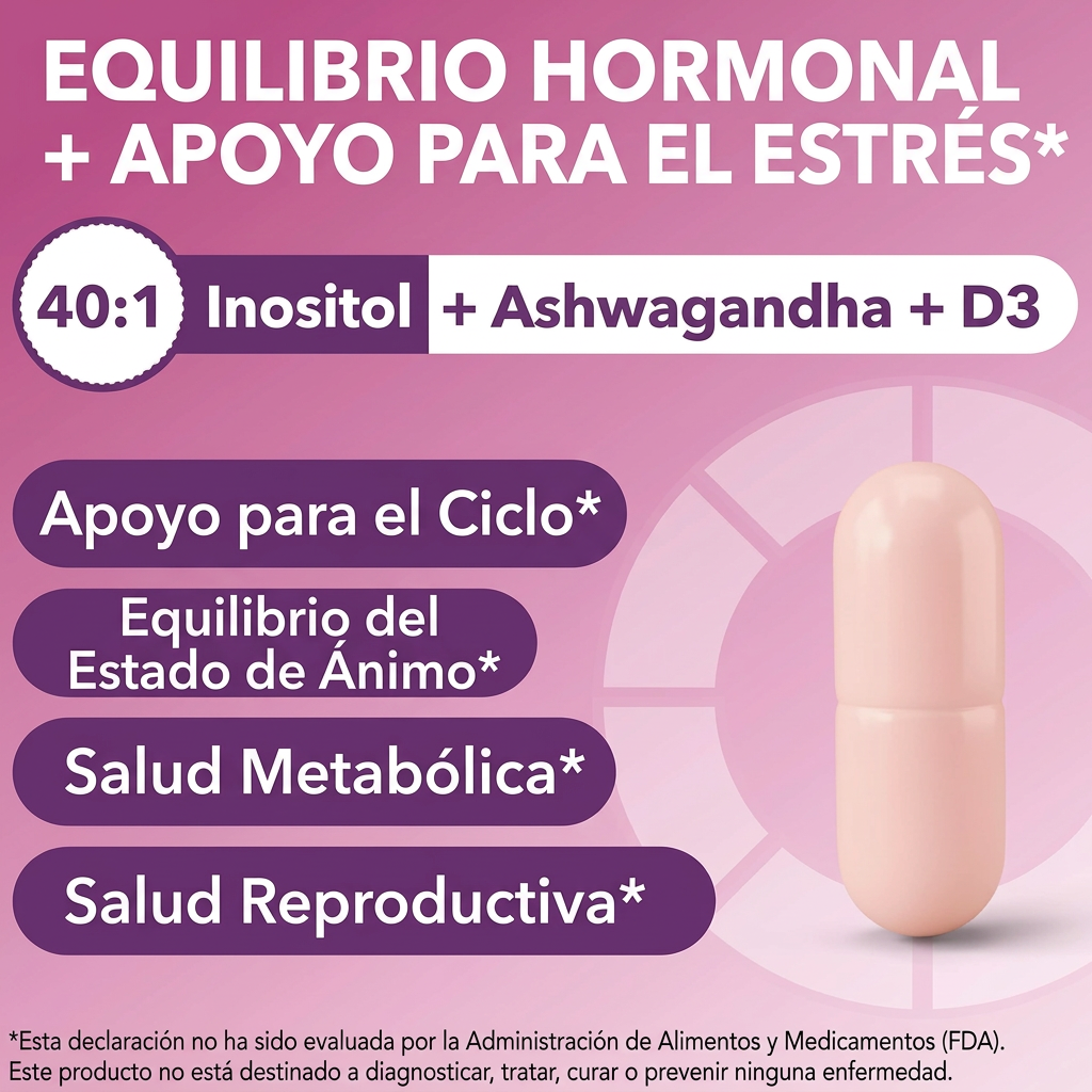 Inositol Myo y D-Chiro | Ratio 40:1 | 90 cápsulas | Ingredientes Naturales